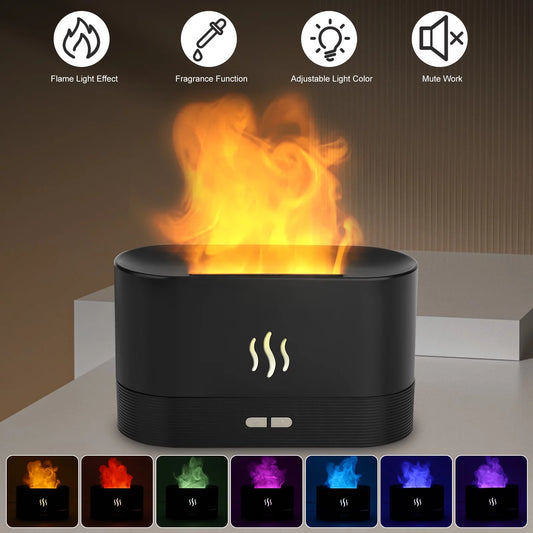 Flame Effect Aromatherapy Diffuser and Humidifier