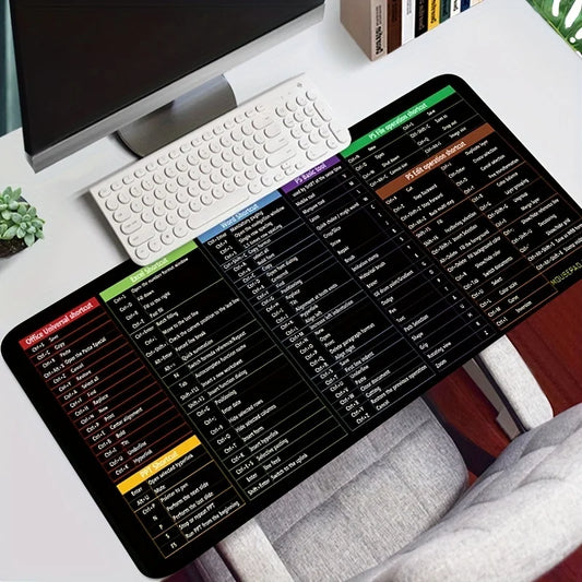 XXL Multifunctional Desk Mat - Ultimate Keyboard Shortcut Guide